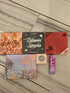 Colourpop Eyeshadow & Makeup Set in Orange, Black, Red, Purple, Cream